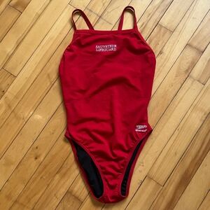 Speedo Red Lifeguard One Piece Swimsuit